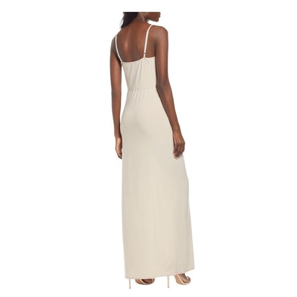 NEW WAYF The Layla Ruched Cowl Neck Gown  Dress Women Medium - Picture 3 of 15